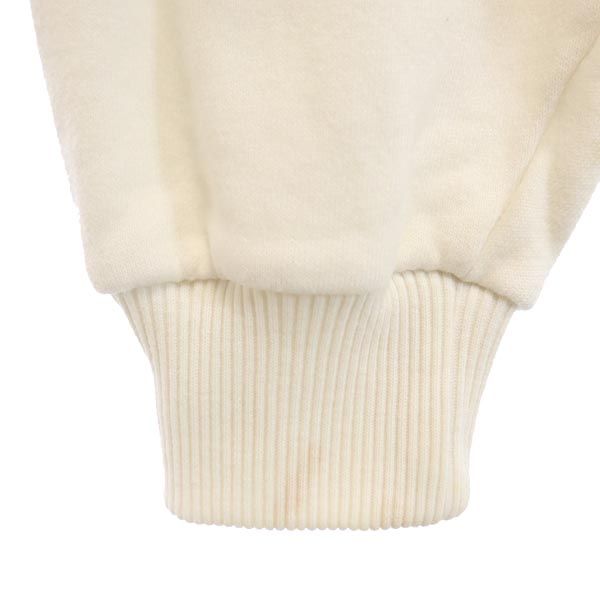 adidas アディダス 80s デサント製 ヴィンテージ 銀タグ 長袖 トレフォイルロゴ スウェット L ホワイト系 トレーナー メンズ