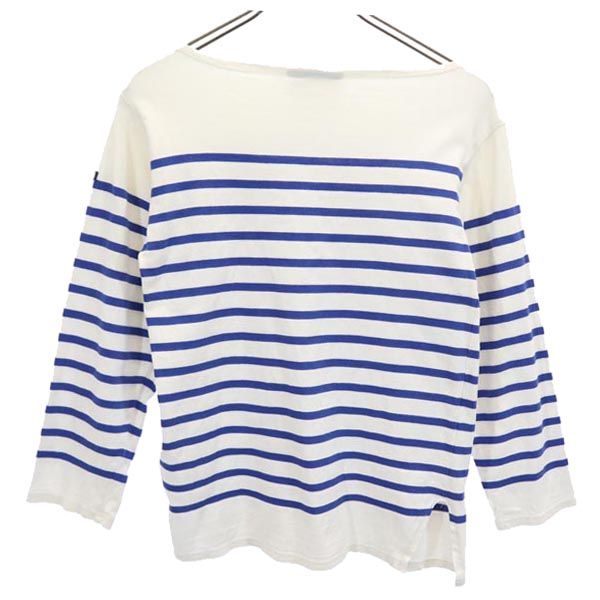 SAINT JAMES セントジェームス ボーダー 長袖 Tシャツ XXS ホワイト系 ロンT メンズ