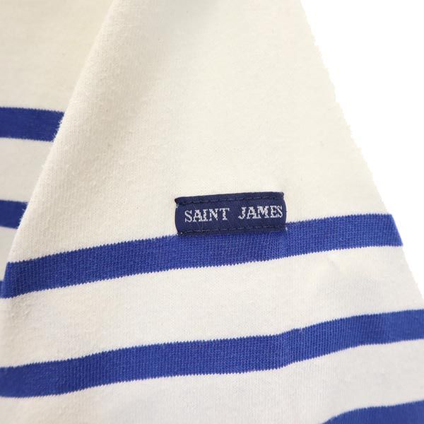 SAINT JAMES セントジェームス ボーダー 長袖 Tシャツ XXS ホワイト系 ロンT メンズ