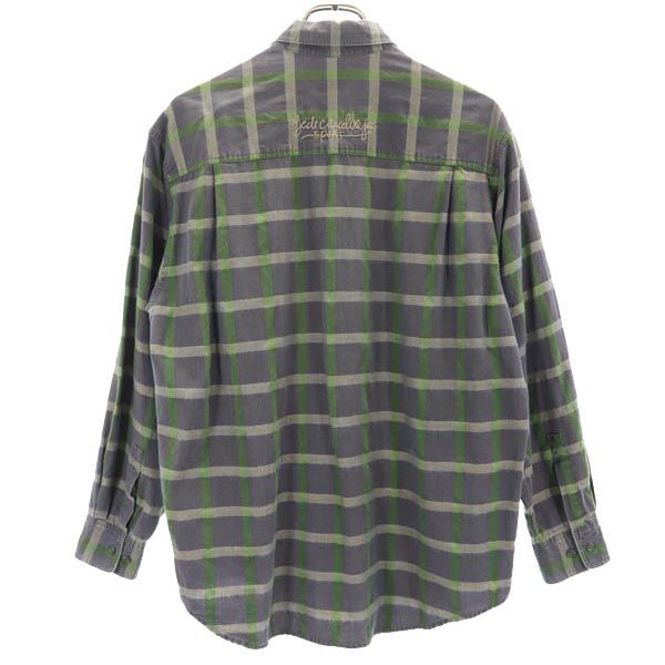 カステルバジャック スポーツ 長袖 チェックシャツ 1 グレー系 JC de CASTELBAJAC sport 刺繍 メンズ