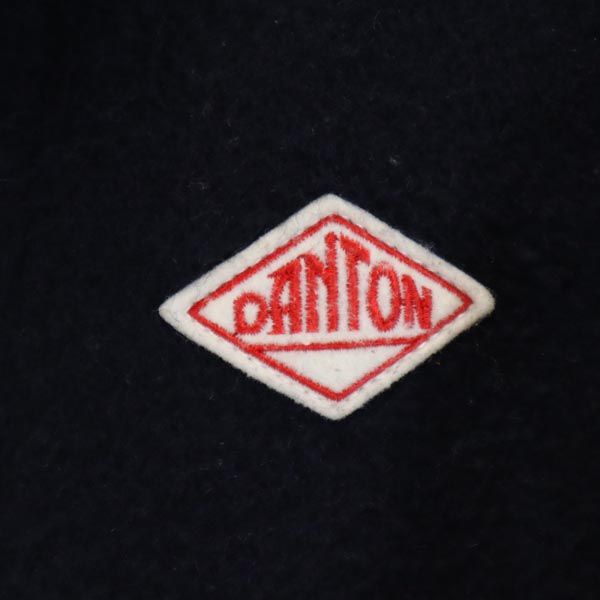 Danton ダントン 日本製 ウールブレンド ステンカラーコート 34 ネイビー くるみボタン レディース