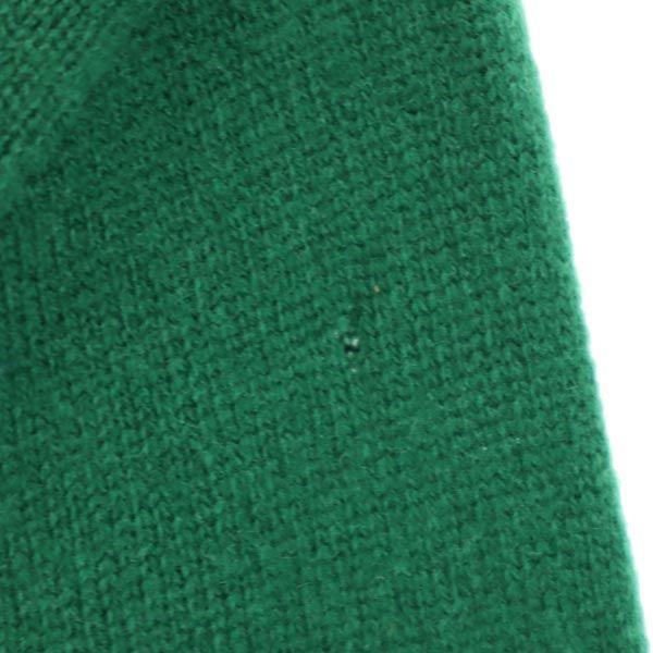 ポロバイラルフローレン ウール100％ 長袖 Vネック ニット L グリーン系 Polo by Ralph Lauren セーター ロゴ メンズ