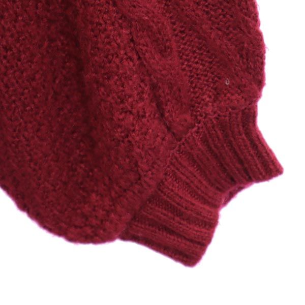 TORTE トルテ 長袖 オフタートル ニット M ボルドー セーター レディース