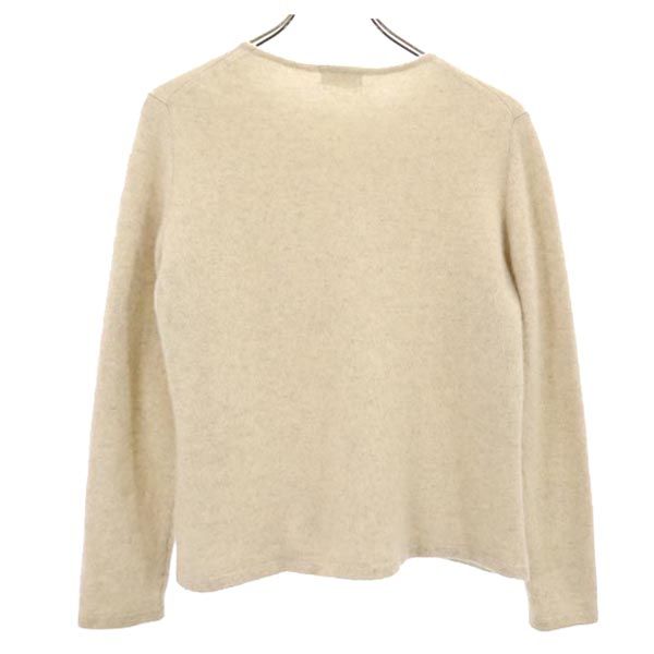 NEVADA ネバダ カシミヤ100％ 7分袖 クルーネック ニット F ベージュ セーター レディース