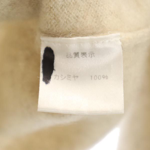 NEVADA ネバダ カシミヤ100％ 7分袖 クルーネック ニット F ベージュ セーター レディース