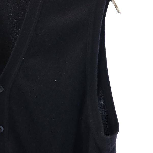 IL PRIMO イルプリモ カシミヤ100％ ノースリーブ Vネック ニットベスト M ブラック レディース