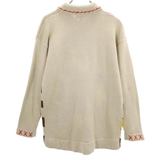 Walt Disney Company ウォルトディズニーカンパニー ウールブレンド 長袖 ドナルドダック ニット M ベージュ系 セーター ロゴ レディース