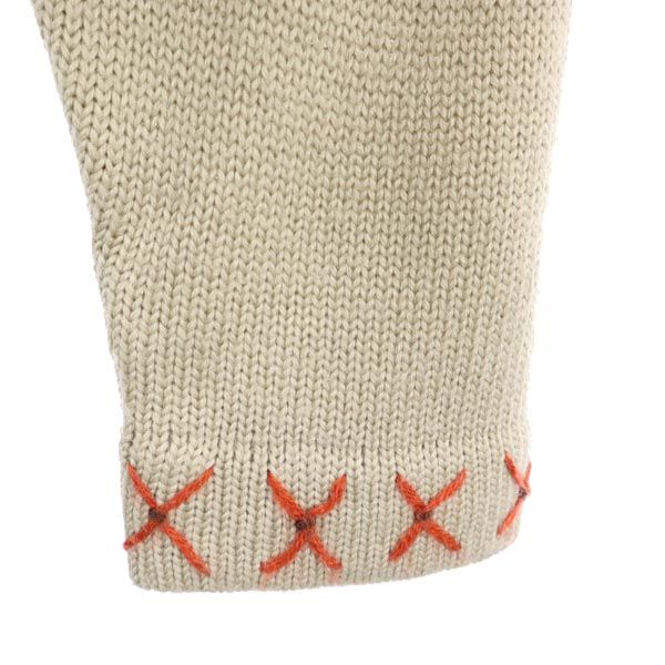 Walt Disney Company ウォルトディズニーカンパニー ウールブレンド 長袖 ドナルドダック ニット M ベージュ系 セーター ロゴ レディース