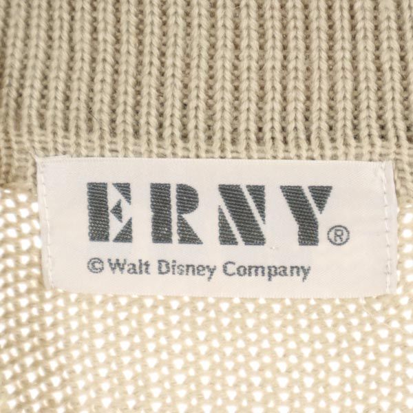 Walt Disney Company ウォルトディズニーカンパニー ウールブレンド 長袖 ドナルドダック ニット M ベージュ系 セーター ロゴ レディース