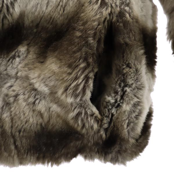 Emporio Armani エンポリオアルマーニ フェイクファー ジャケット 38 グレー系 レディース