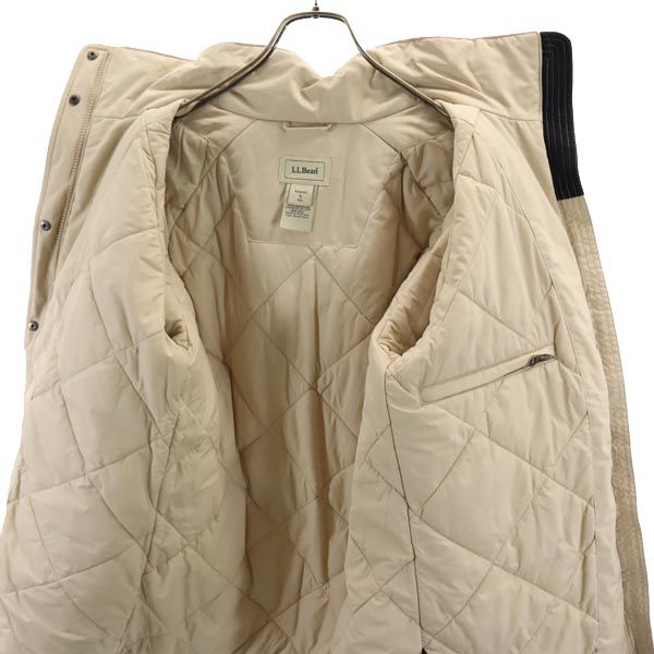 L.L.Bean エルエルビーン アウトドア 中綿ジャケット S ベージュ フード レディース