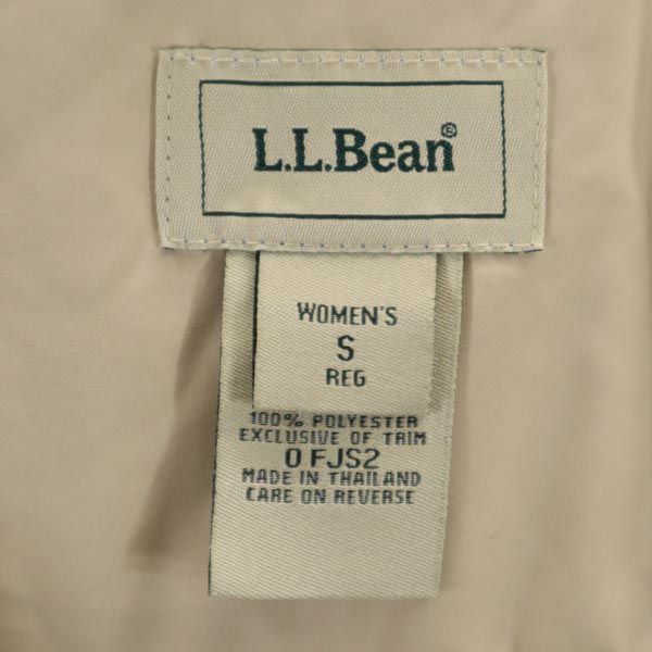 L.L.Bean エルエルビーン アウトドア 中綿ジャケット S ベージュ フード レディース