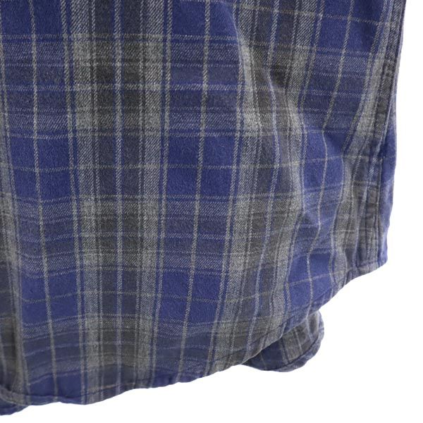 アニエスベー オム チェック 長袖 シャツ 2 ブルー系 agnes b. homme 日本製 メンズ