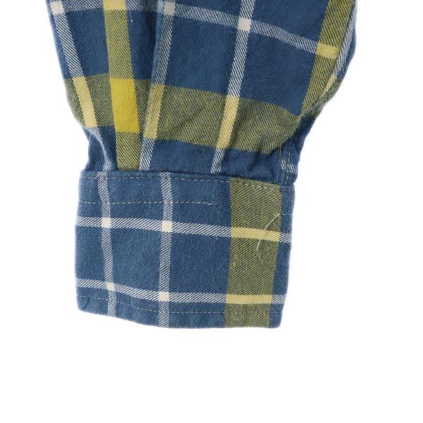 INDIVIDUALIZED SHIRTS インディビジュアライズドシャツ チェック柄 長袖 ボタンダウンシャツ 13 1/2 ブルー系 メンズ