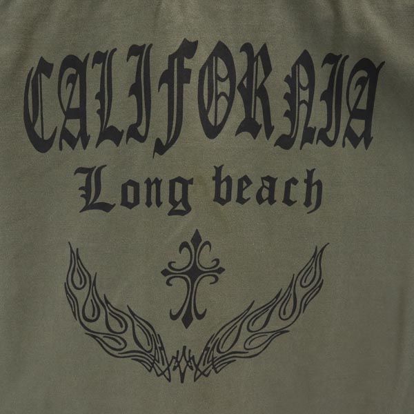 GERMAN MILITARY ドイツ軍 リメイク バックプリント 長袖 ミリタリーシャツ カーキ系 メンズ