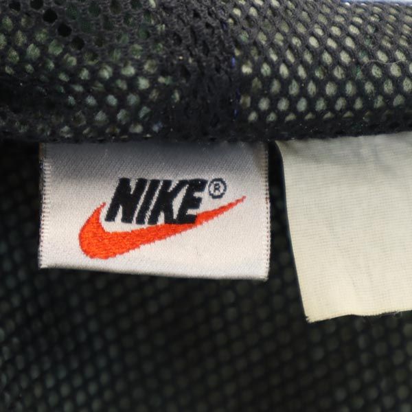 NIKE ナイキ 90s 00s 白タグ オールド 長袖 ハーフジップ パーカー カーキ系 ロゴ メンズ