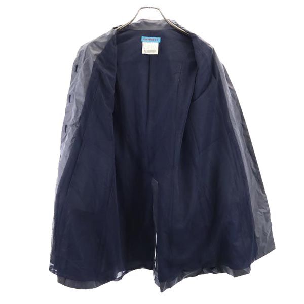 HAMNETT ハムネット 日本製 ステンカラーコート M ネイビー系 裏メッシュ レディース