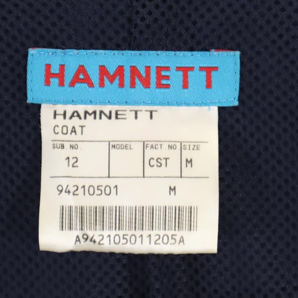 HAMNETT ハムネット 日本製 ステンカラーコート M ネイビー系 裏メッシュ レディース