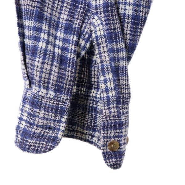 BAYAREA TRADERS チェック柄 長袖 ボタンダウンシャツ L ブルー系 メンズ