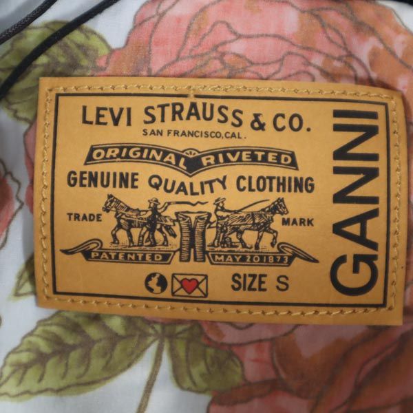 未使用 リーバイス × ガニー コラボ リネンブレンド デニムテーラードジャケット S Levi's GANNI ジージャン レディース