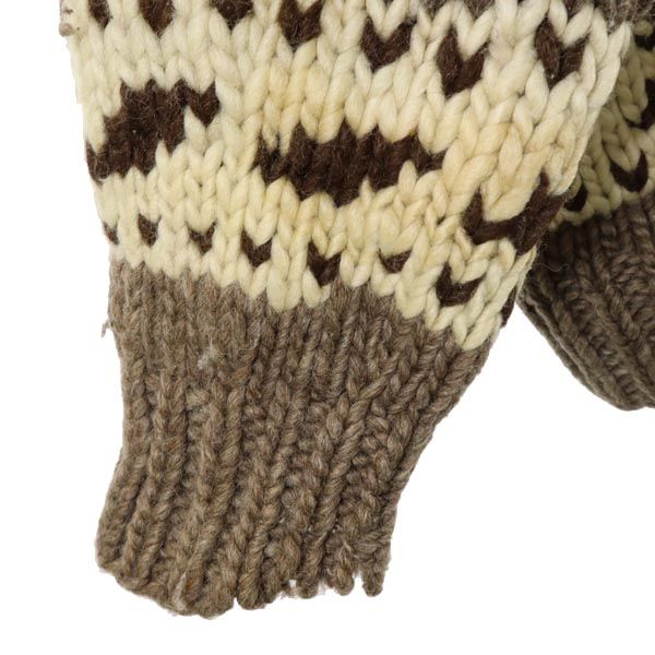 LONGHOUSE ロングハウス 90s カナダ製 オールド ウール カウチンジャケット ブラウン系 ニット メンズ