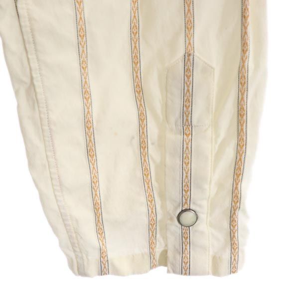 RALPH LAUREN ラルフローレン ストライプ調 長袖 ウエスタンシャツ 10 アイボリー系 レディース