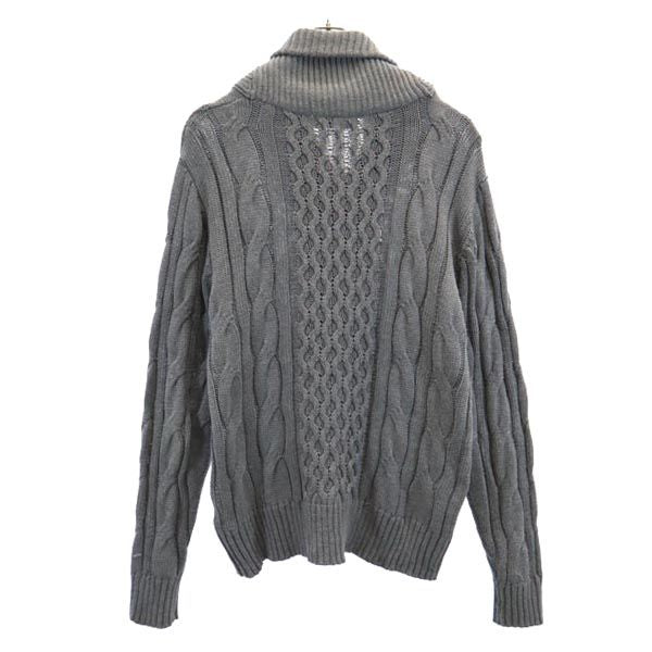 HYDROGEN ハイドロゲン 長袖 セーター S グレー ニット ケーブル メンズ