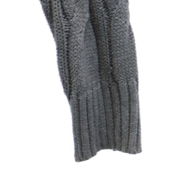 HYDROGEN ハイドロゲン 長袖 セーター S グレー ニット ケーブル メンズ