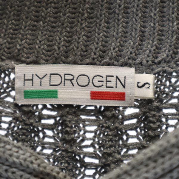 HYDROGEN ハイドロゲン 長袖 セーター S グレー ニット ケーブル メンズ