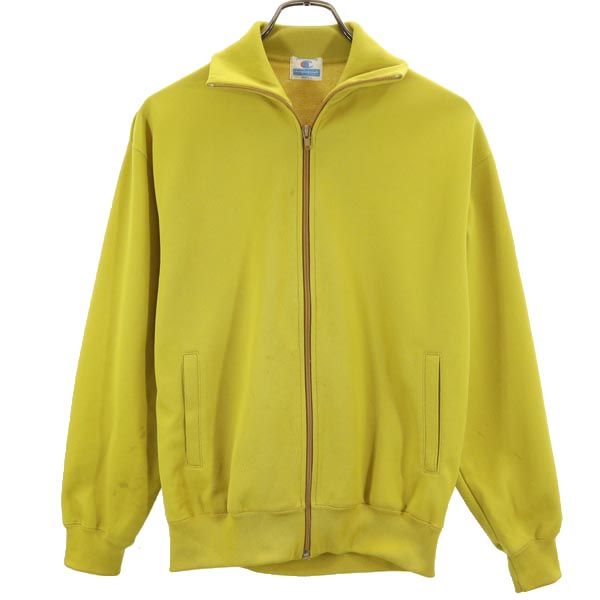 チャンピオン 90s 日本製 オールド 長袖 ジップジャケット L イエロー系 Champion メンズ