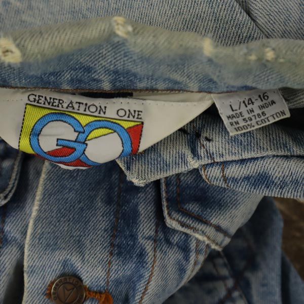 GENERATION ONE 90s オールド 長袖 デニムジャケット L14-16 ジージャン キッズ