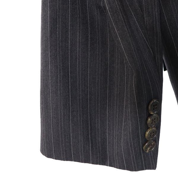 Polo by Ralph Lauren ポロバイラルフローレン 日本製 ウール ストライプ 長袖 テーラードジャケット C96-W84-T180 グレー系 メンズ