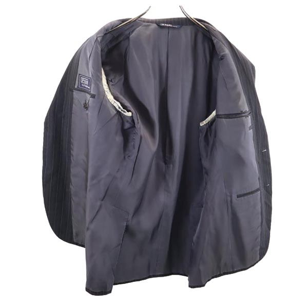 Polo by Ralph Lauren ポロバイラルフローレン 日本製 ウール ストライプ 長袖 テーラードジャケット C96-W84-T180 グレー系 メンズ