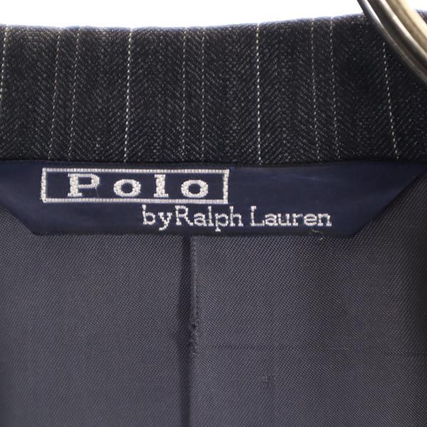 Polo by Ralph Lauren ポロバイラルフローレン 日本製 ウール ストライプ 長袖 テーラードジャケット C96-W84-T180 グレー系 メンズ