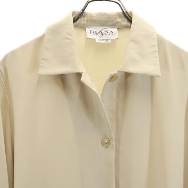 DIANA GALLESI ディアナガレッジ イタリア製 長袖 ロングシャツ ベージュ レディース