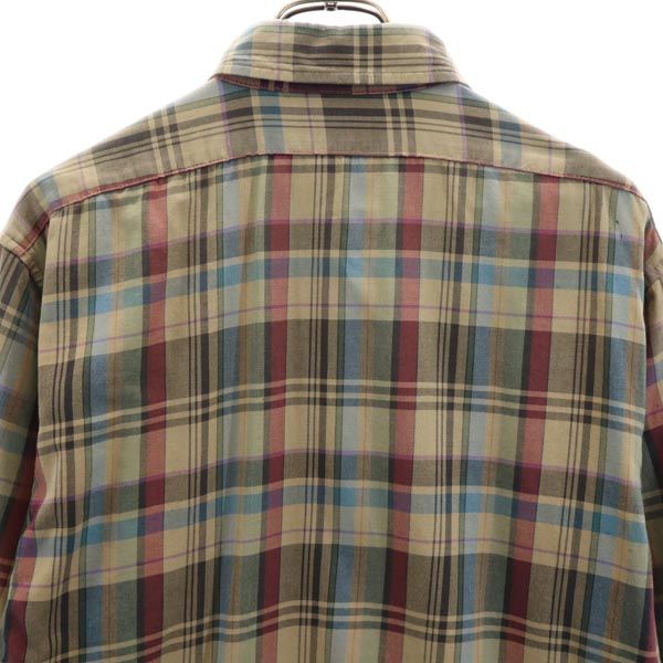 ペンドルトン USA製 チェック柄 長袖 ボタンダウンシャツ M PENDLETON メンズ