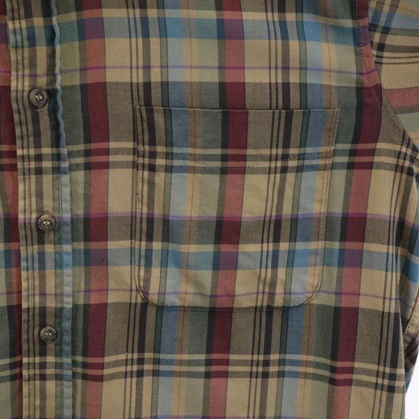 ペンドルトン USA製 チェック柄 長袖 ボタンダウンシャツ M PENDLETON メンズ