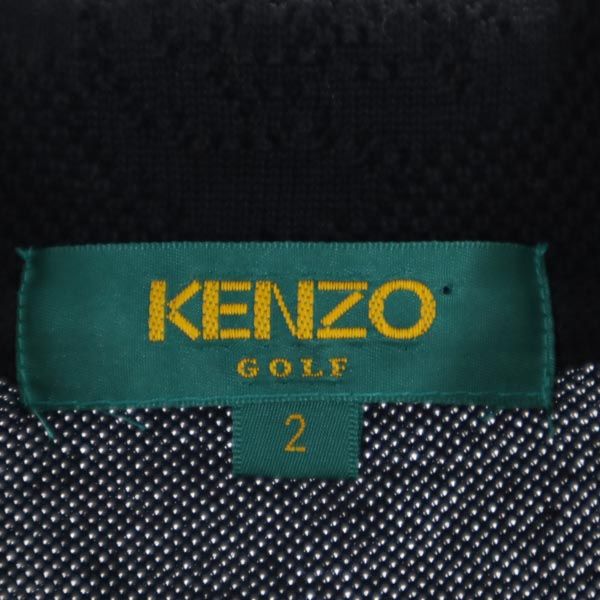 KENZO GOLF ケンゾーゴルフ 90s オールド 長袖 ポロシャツ 2 ネイビー レディース
