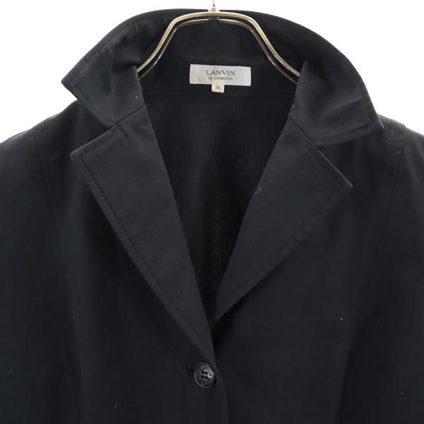 LANVIN LA COLLECTION ランバンコレクション 七分袖 テーラードジャケット 36 チャコールブラック ブレザー レディース
