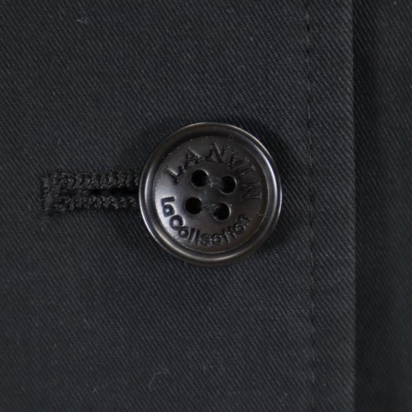 LANVIN LA COLLECTION ランバンコレクション 七分袖 テーラードジャケット 36 チャコールブラック ブレザー レディース