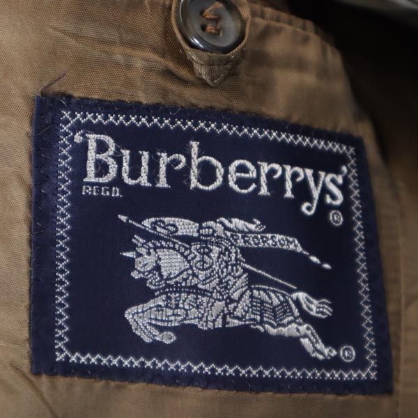 Burberrys バーバリーズ 90s オールド チェック柄 モヘアブレンド テーラードジャケット ブラウン系 ウール メンズ