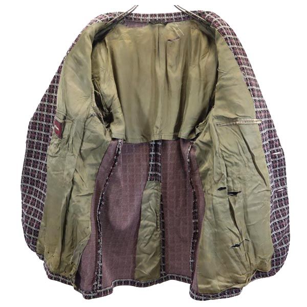 JC PENNEY ジェーシーペニー 70s ヴィンテージ チェック テーラードジャケット メンズ