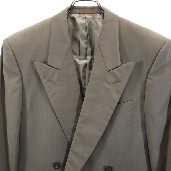 NINO CERRUTI ニノセルッティ ストライプ ダブル テーラードジャケット グレー系 メンズ