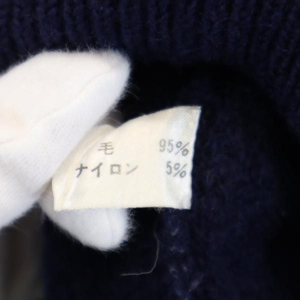 LACOSTE ラコステ 長袖 Vネック ウールブレンド セーター 2 ネイビー ニット メンズ