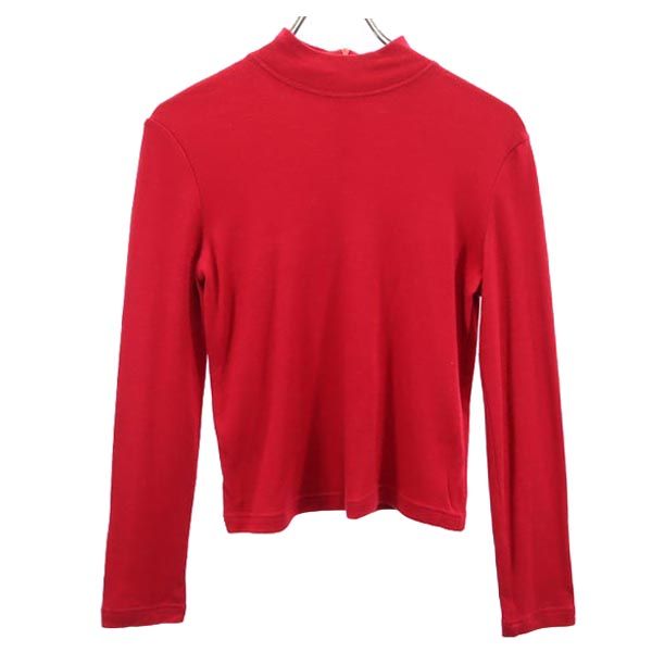 Gianni Versace ジャンニヴェルサーチ イタリア製 ウールブレンド 長袖 カットソー レッド バックジップ レディース