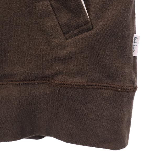 PAUL SMITH PINK ポールスミスピンク 日本製 刺繍 長袖 スウェット ジップジャケット M ブラウン ロゴ レディース