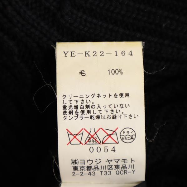 Y's ワイズ ウール100％ 長袖 タートルネック セーター 2 ブラック ニット レディース