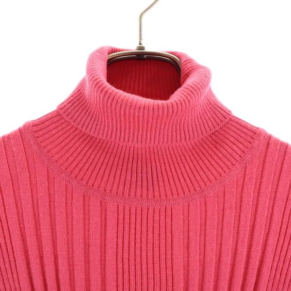 GUCCI グッチ イタリア製 長袖 ハイネック セーター S ピンク系 ニット レディース