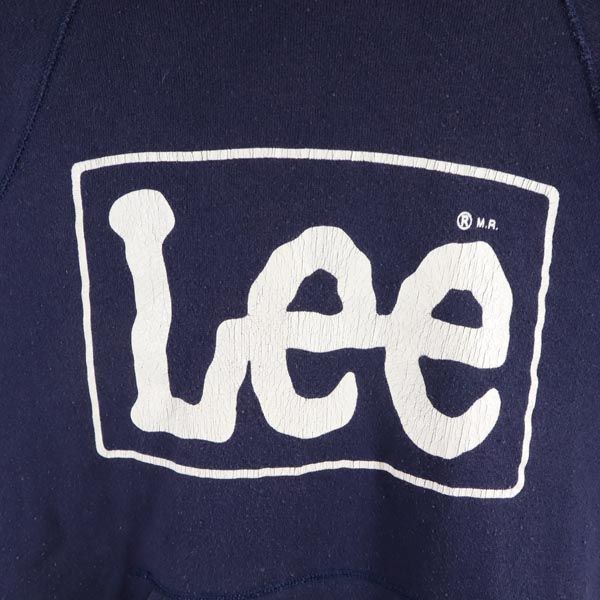 Lee リー 90s USA製 オールド 長袖 プルオーバー パーカー L ネイビー レディース