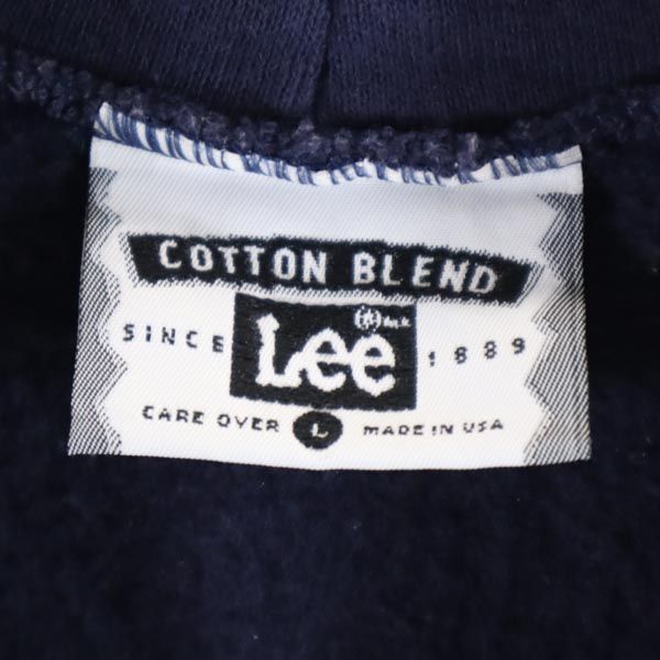 Lee リー 90s USA製 オールド 長袖 プルオーバー パーカー L ネイビー レディース